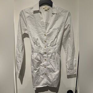 Maeve by Anthropologie white button down shirt with tie in the back size 2